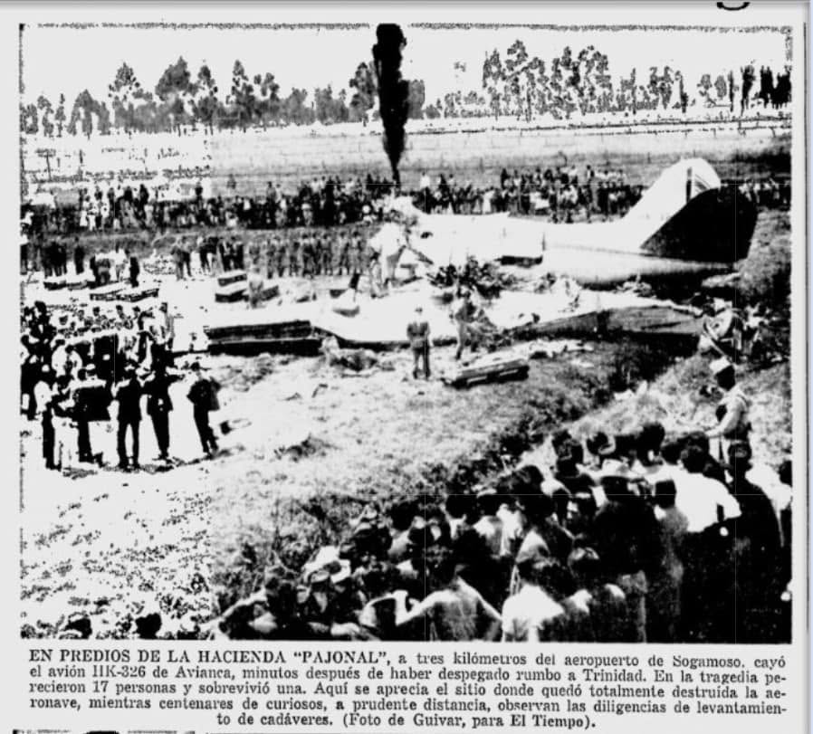 Avianca · HK-326 accident — ca 3  km N of Sogamoso Airport (SOX), 1967-04-26 — photo 1