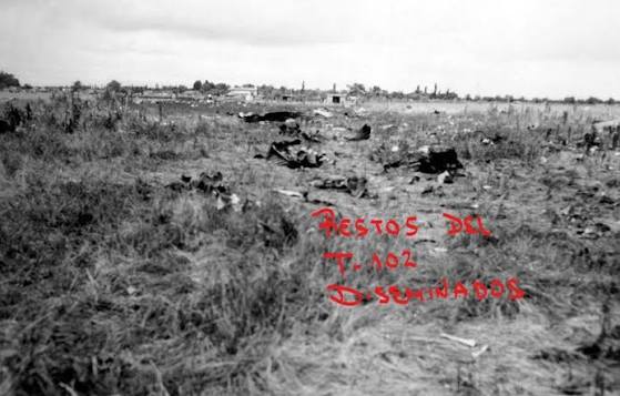 Fuerza Aérea Argentina - FAA · T-102 accident — 8 km from San Andrés de Giles, BA, 1960-12-11 — photo 1